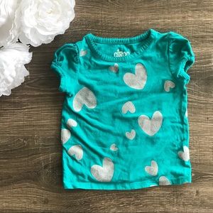 3 FOR $20 Circo green t-shirt with hearts